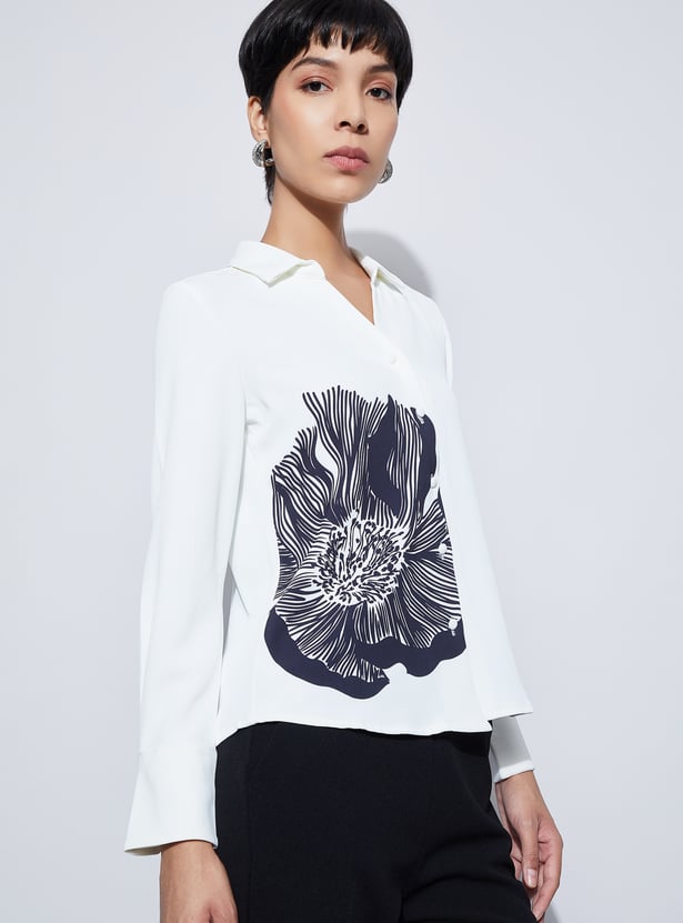 CODE Floral Print Shirt