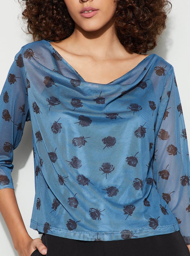 CODE Printed Top with Camisole