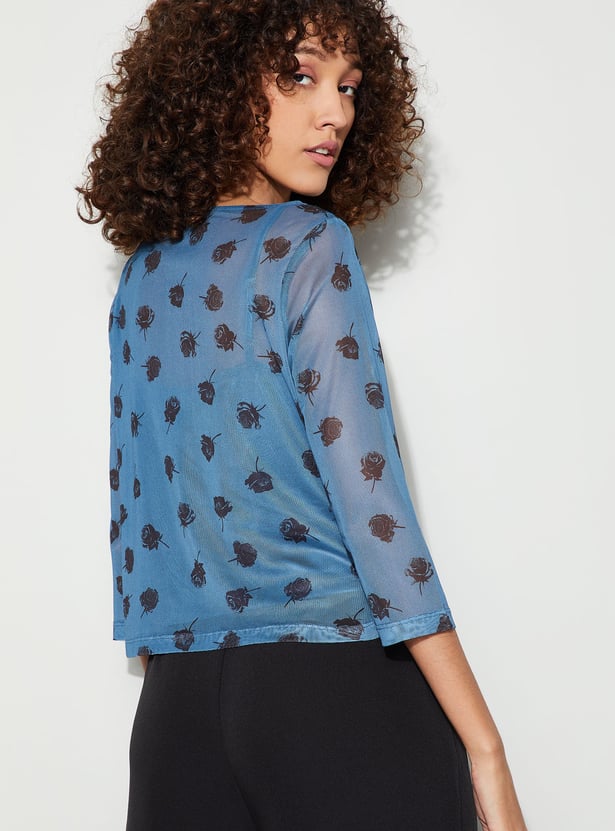 CODE Printed Top with Camisole