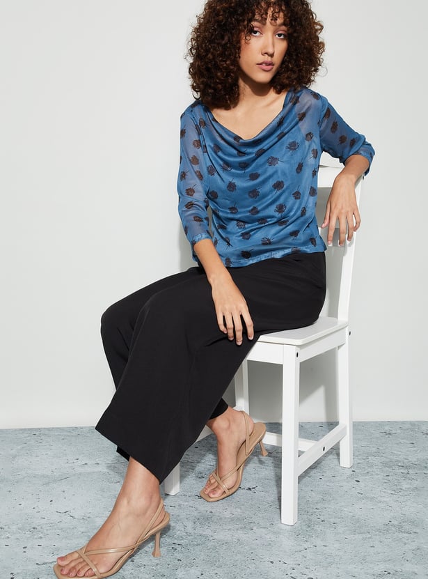 CODE Printed Top with Camisole