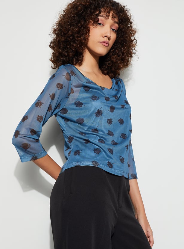 CODE Printed Top with Camisole