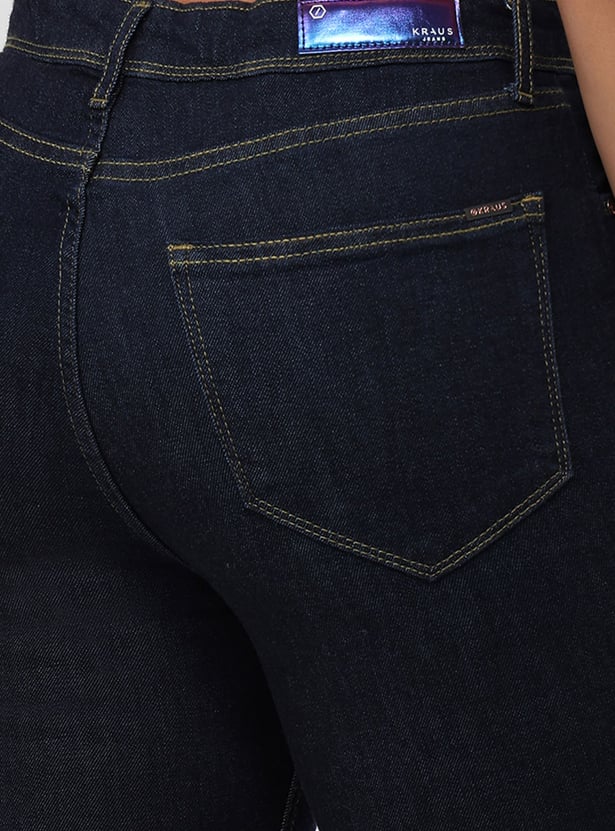 KRAUS Whiskered High-Rise Flared Jeans