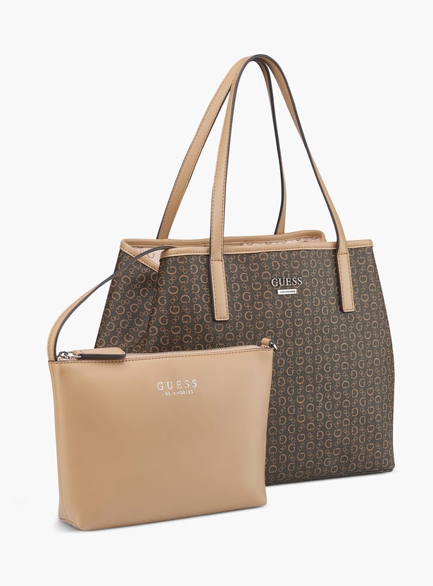 GUESS Printed Shoulder Bag with Pouch