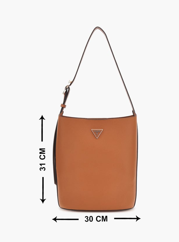 GUESS Meridian II Textured Bucket Bag with Pouch