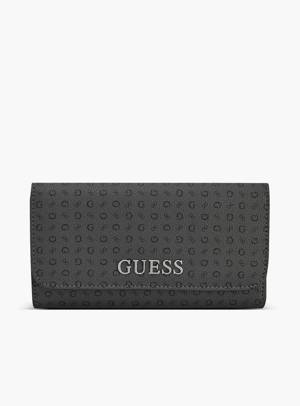 GUESS Abbas Monogram Print Tri-Fold Wallet