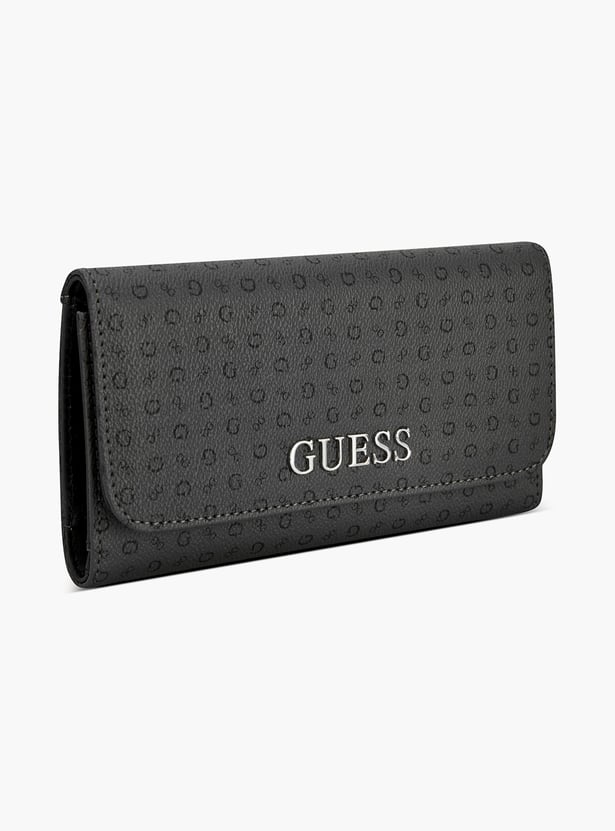 GUESS Abbas Monogram Print Tri-Fold Wallet
