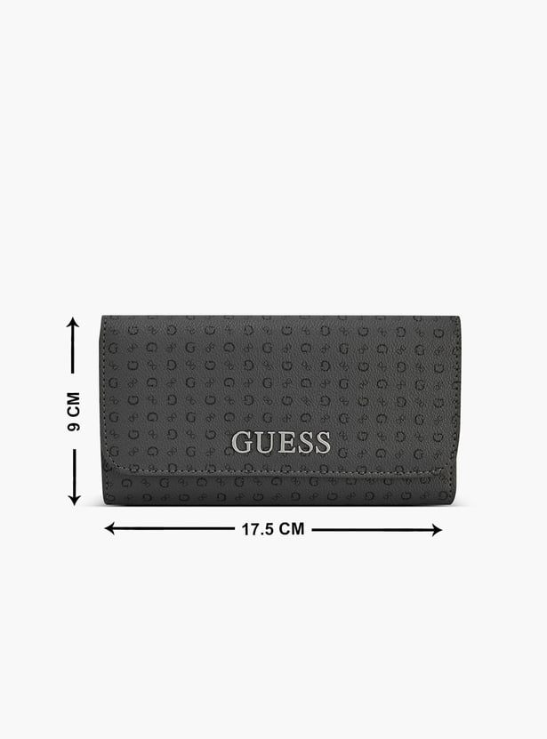 GUESS Abbas Monogram Print Tri-Fold Wallet