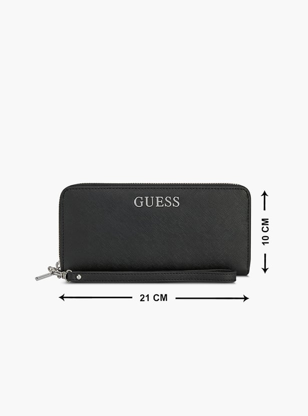 GUESS Abbas Textured Zip-Around Wallet