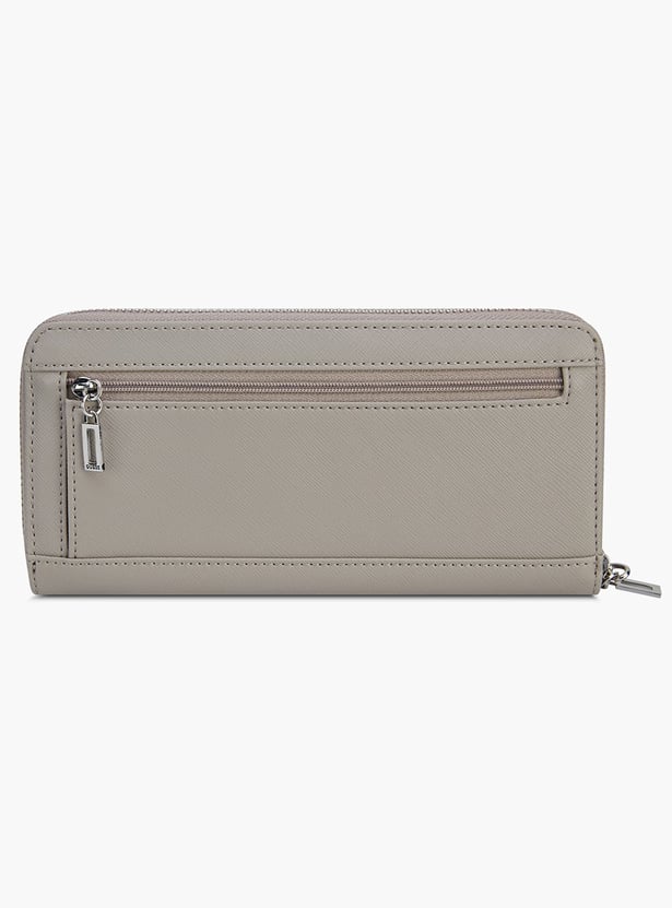 GUESS Abbas Textured Zip-Around Wallet