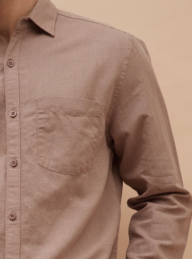 FAME FOREVER Solid Slim Fit Shirt