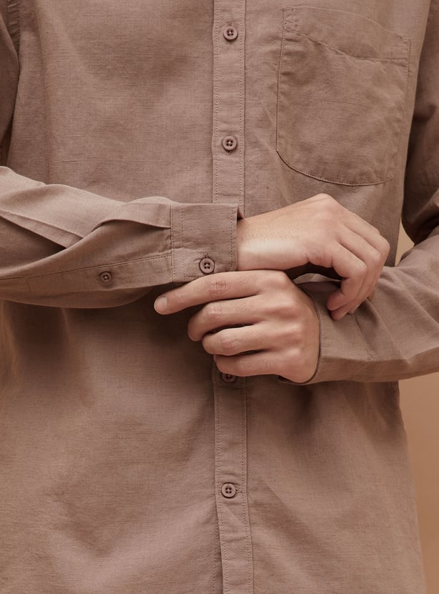 FAME FOREVER Solid Slim Fit Shirt