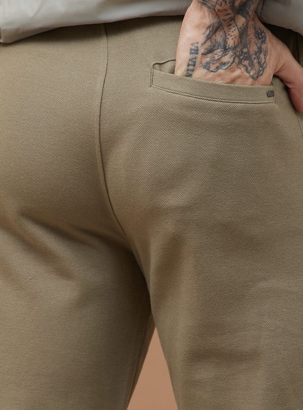 FAME FOREVER Solid Slim Fit Track Pants