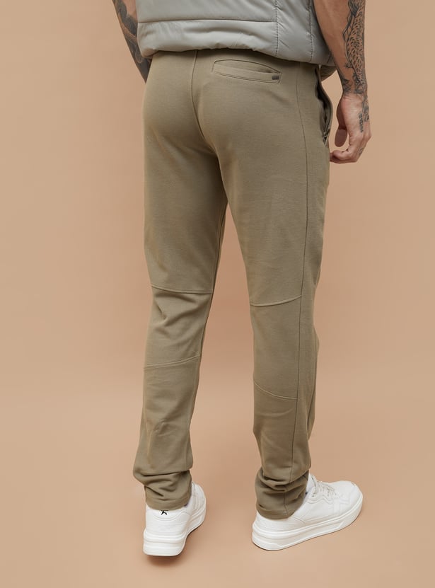 FAME FOREVER Solid Slim Fit Track Pants