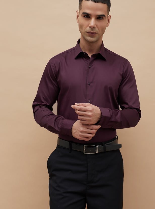 CODE Solid Slim Fit Formal Shirt