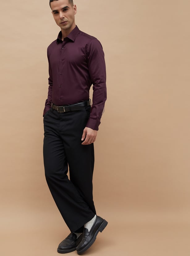 CODE Solid Slim Fit Formal Shirt