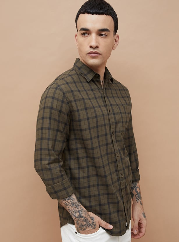 FAME FOREVER Checked Regular Fit Shirt