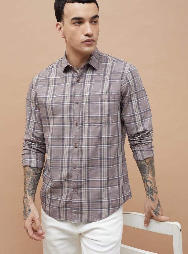 FAME FOREVER Checked Smart Fit Shirt