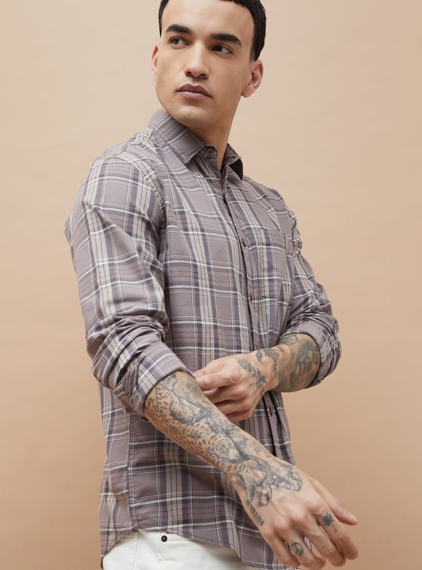 FAME FOREVER Checked Smart Fit Shirt