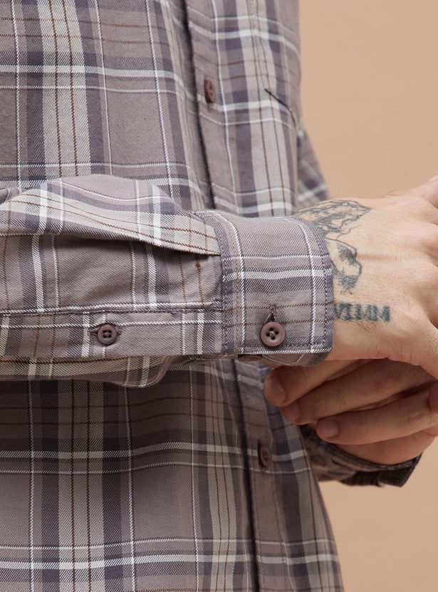 FAME FOREVER Checked Smart Fit Shirt