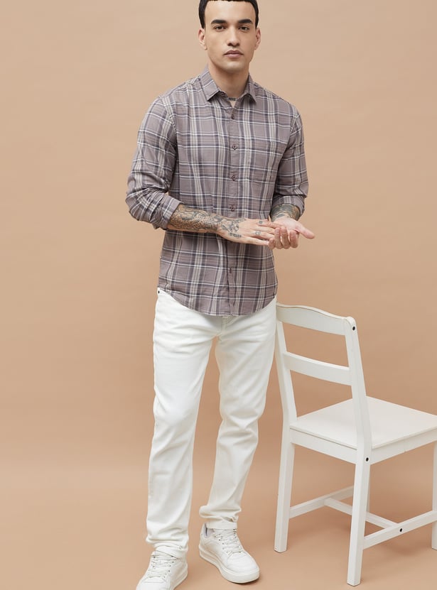 FAME FOREVER Checked Smart Fit Shirt