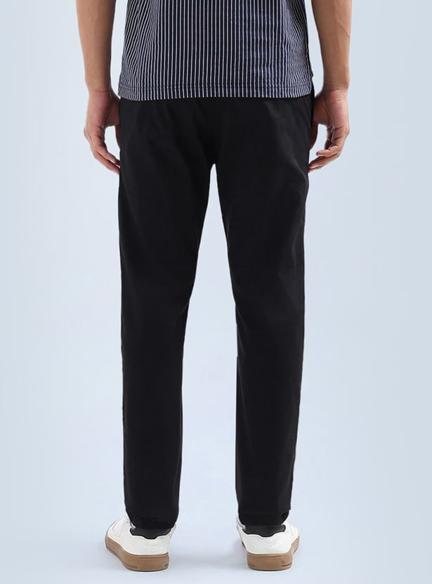 FLYING MACHINE Solid Slim Tapered Trousers