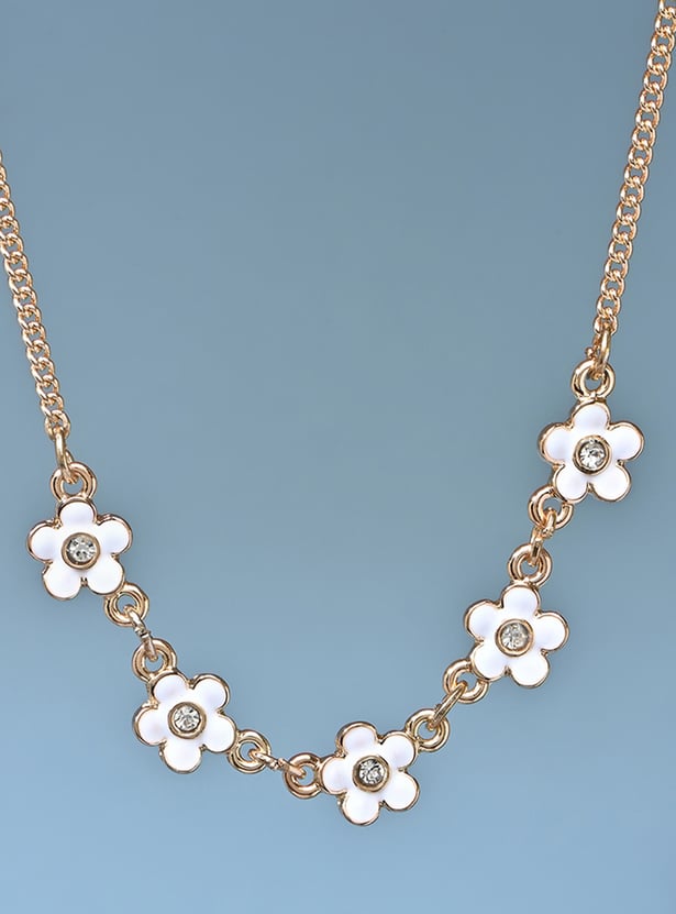 TONIQ Embellished Floral Necklace