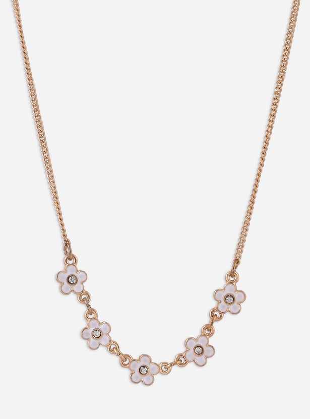 TONIQ Embellished Floral Necklace