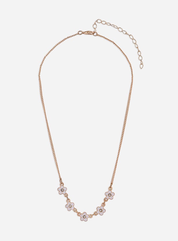 TONIQ Embellished Floral Necklace
