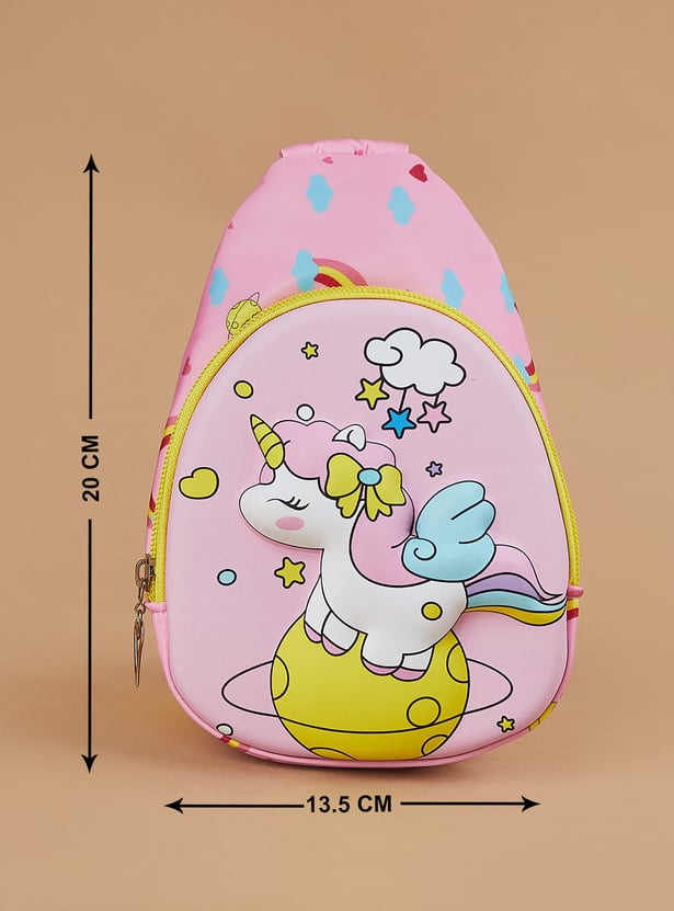FAME FOREVER Unicorn Print Crossbody Bag
