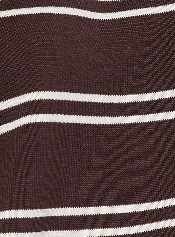 FAME FOREVER Striped Knit Top
