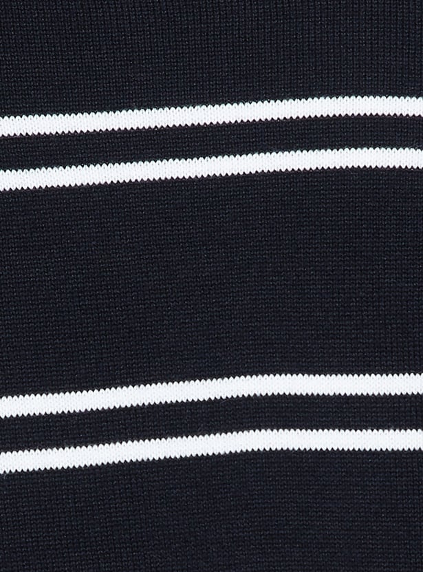 FAME FOREVER Striped Knit Top