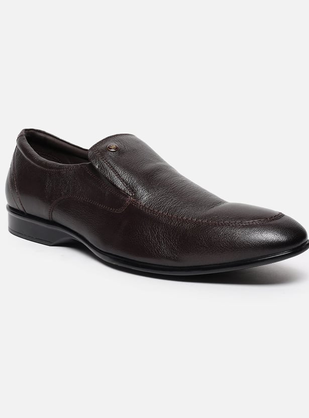 LOUIS PHILIPPE Textured Slip-Ons
