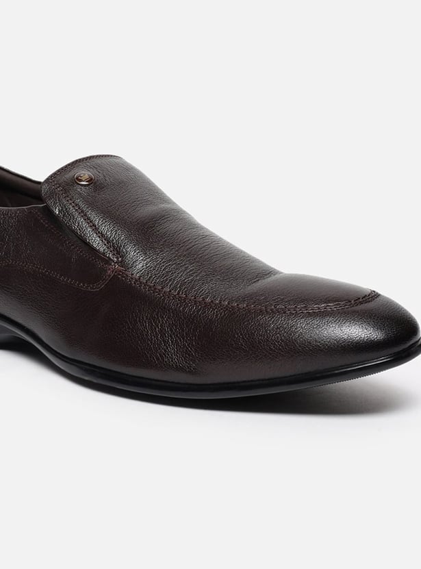 LOUIS PHILIPPE Textured Slip-Ons