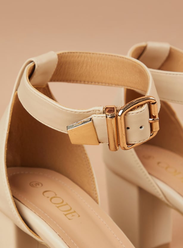 CODE Open Toe Block Heels
