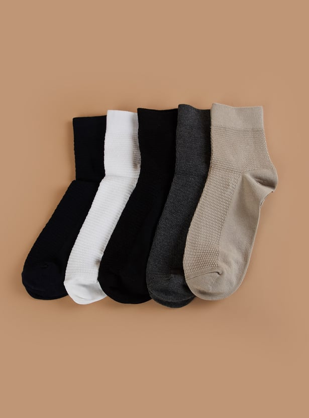 CODE Solid Ankle Length Socks - Pack of 5
