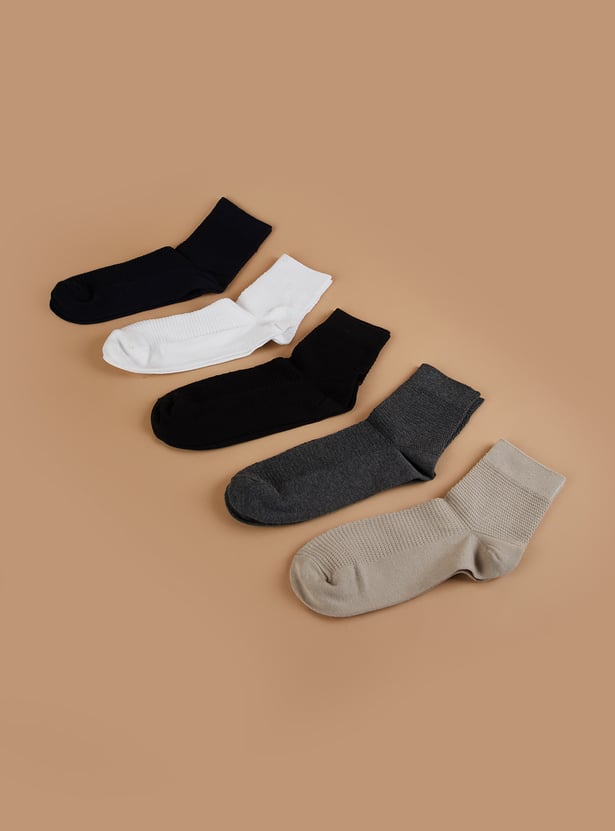 CODE Solid Ankle Length Socks - Pack of 5
