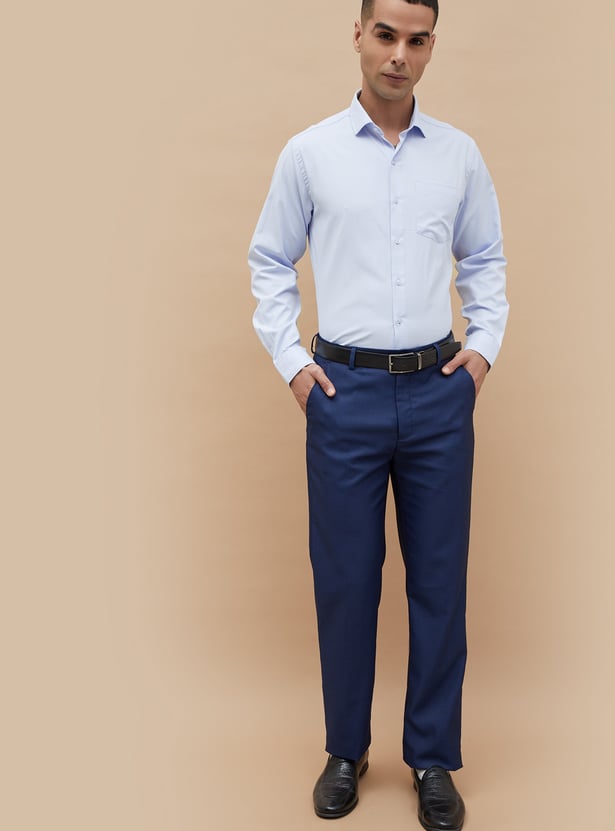 CODE Textured Regular Fit Formal Shirt