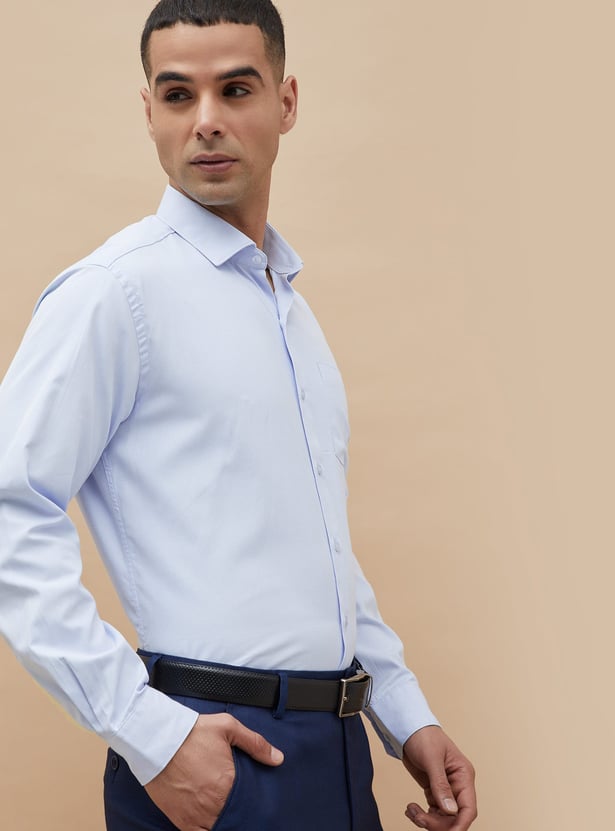CODE Textured Regular Fit Formal Shirt
