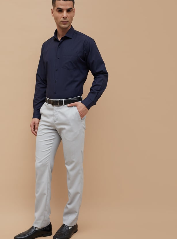 CODE Textured Regular Fit Formal Shirt