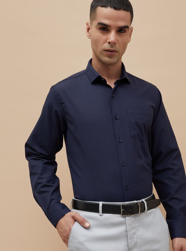 CODE Textured Regular Fit Formal Shirt