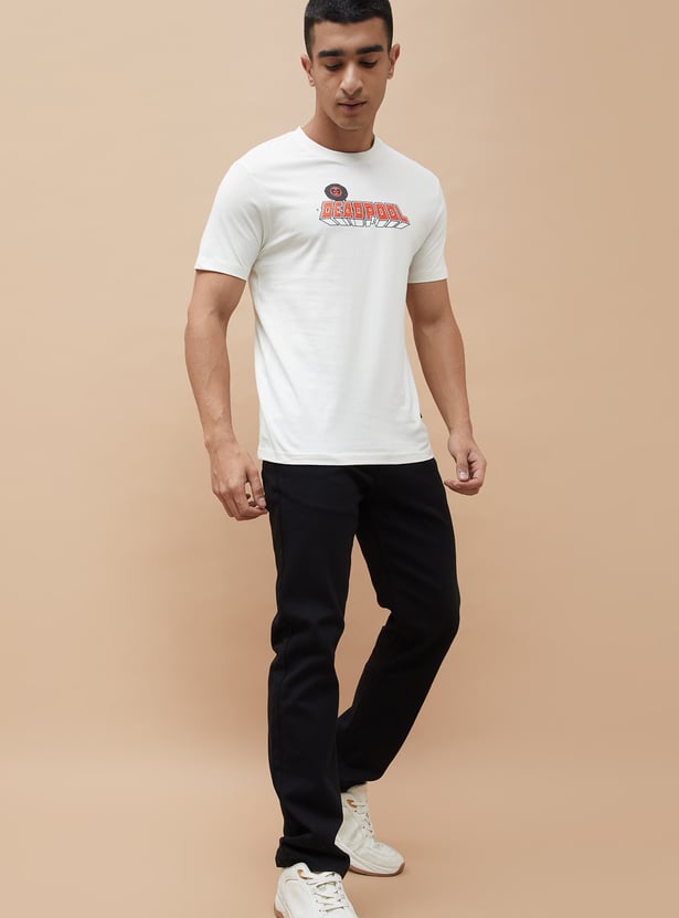 DENIMIZE Solid Slim Straight Jeans