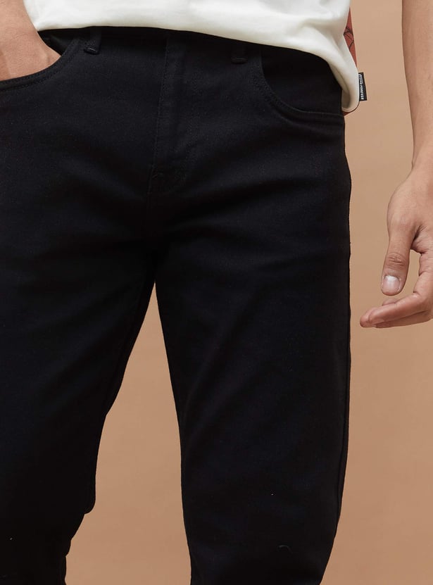 DENIMIZE Solid Slim Straight Jeans