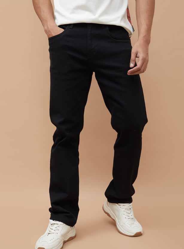 DENIMIZE Solid Slim Straight Jeans