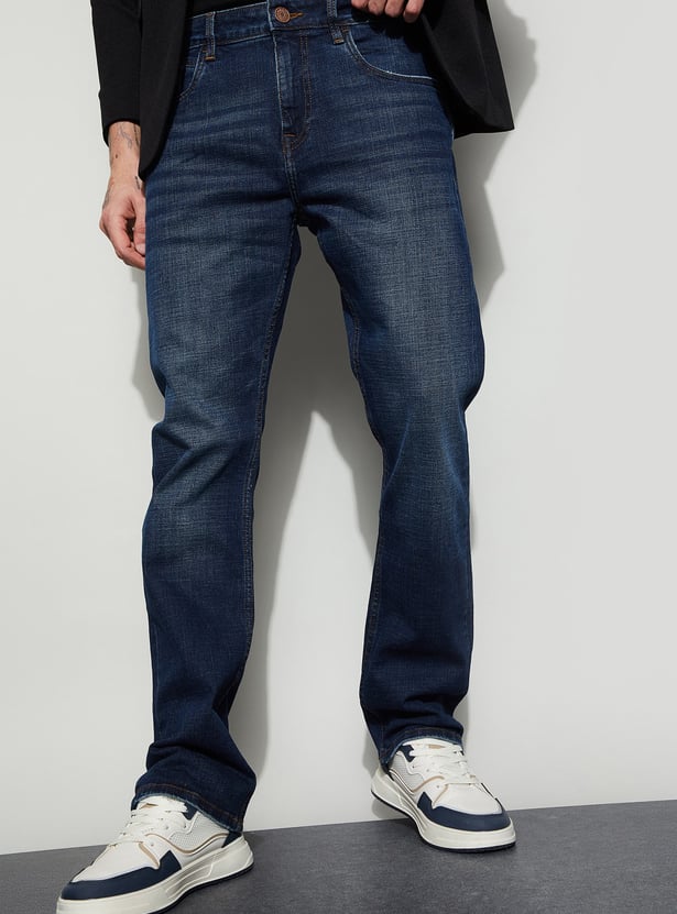 FORCA Washed Slim Straight Jeans