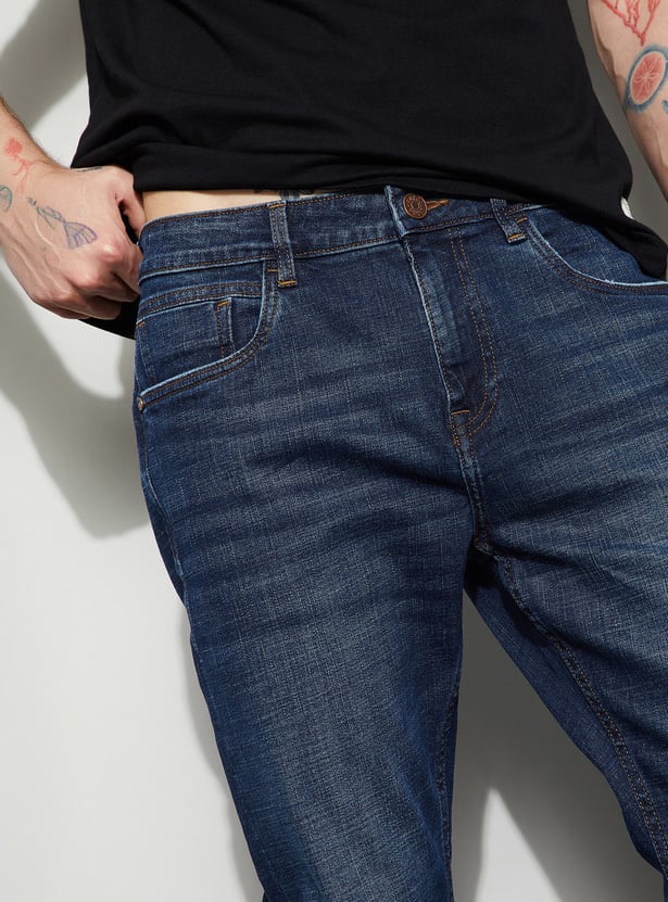 FORCA Washed Slim Straight Jeans