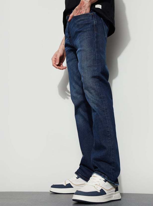 FORCA Washed Slim Straight Jeans