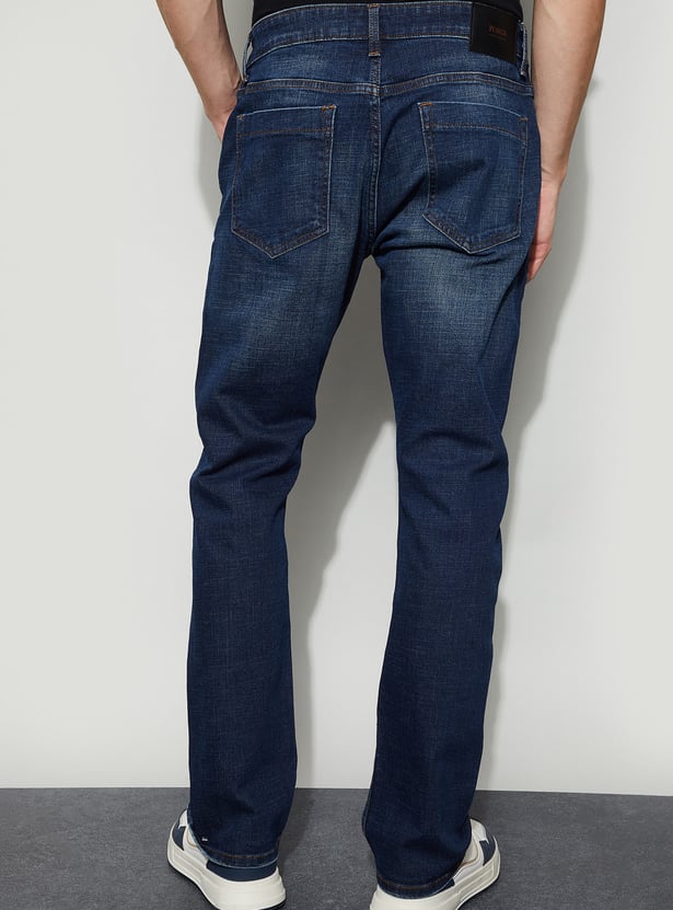 FORCA Washed Slim Straight Jeans