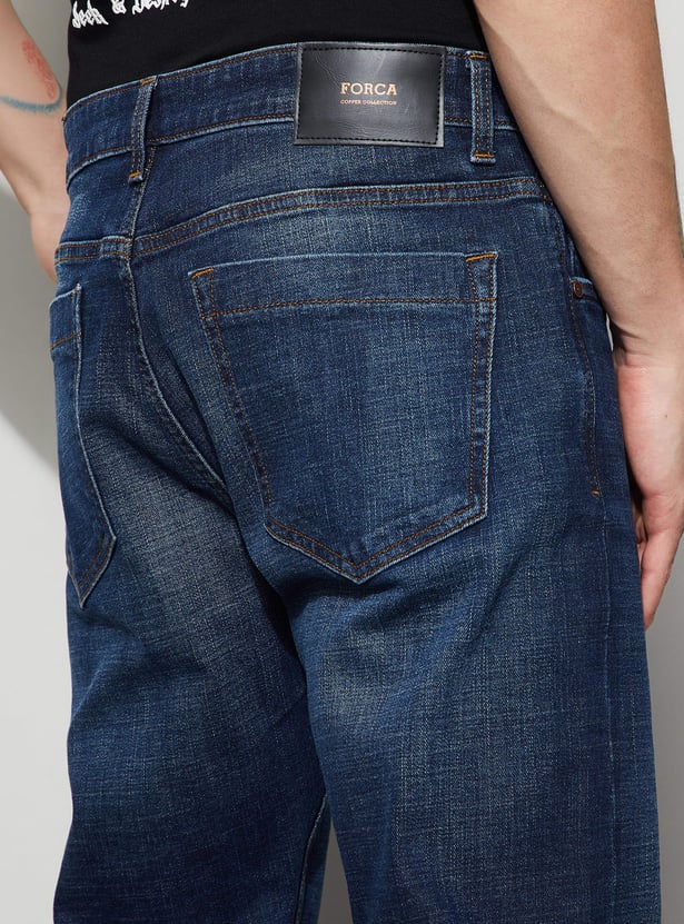 FORCA Washed Slim Straight Jeans