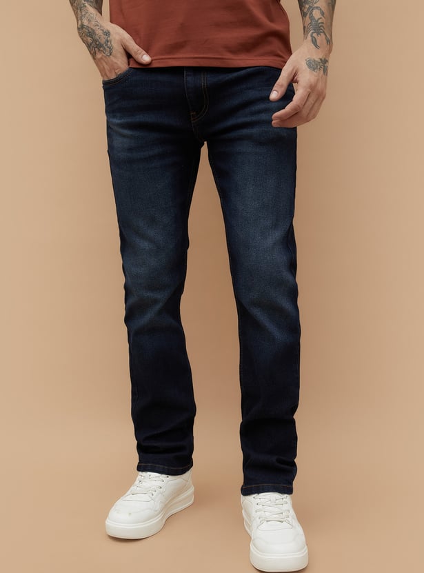 FORCA Washed Slim Straight Jeans