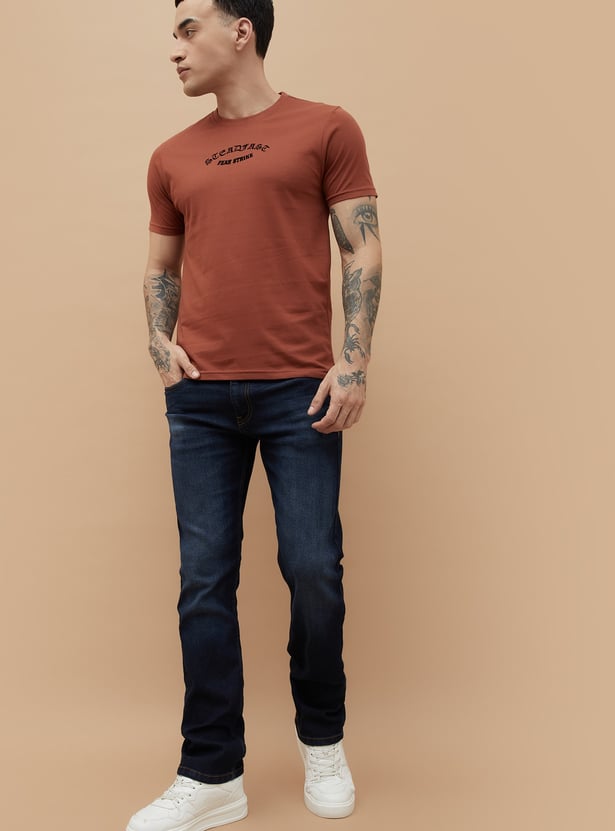 FORCA Washed Slim Straight Jeans